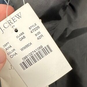 J Crew Thompson Fit Wool Blazer Sport Coat Jacket Mens‎ 42R Gray Flap Pocket NEW